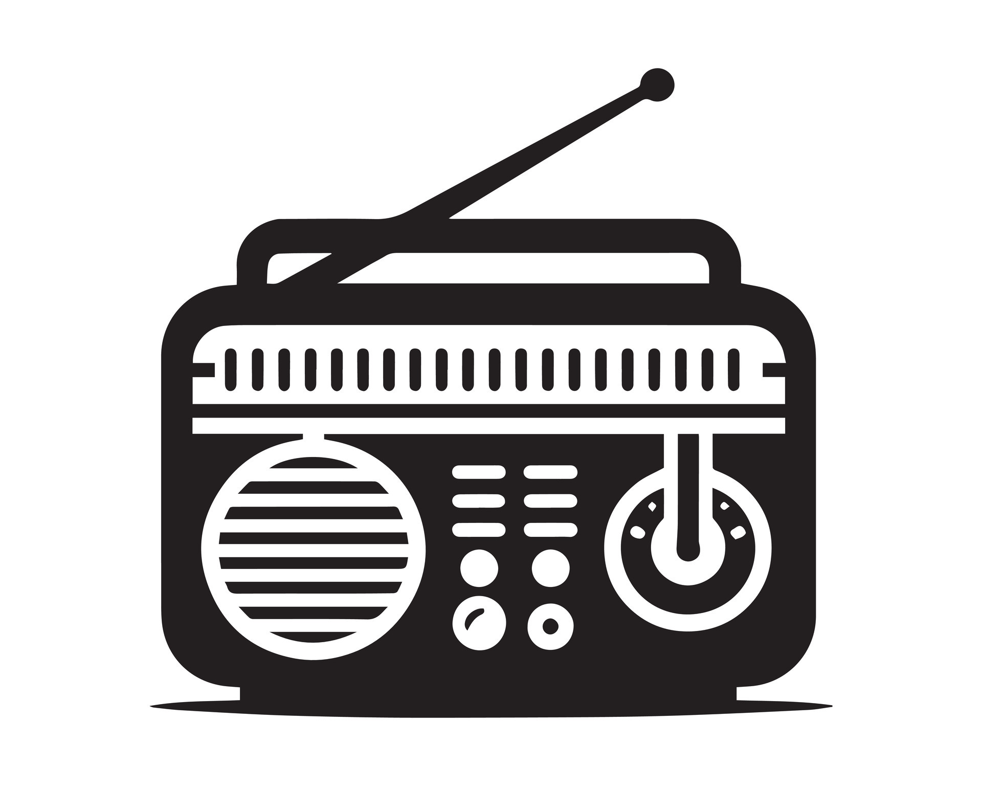 radio silhouette icon graphic logo design 42785812 Vector Art at Vecteezy