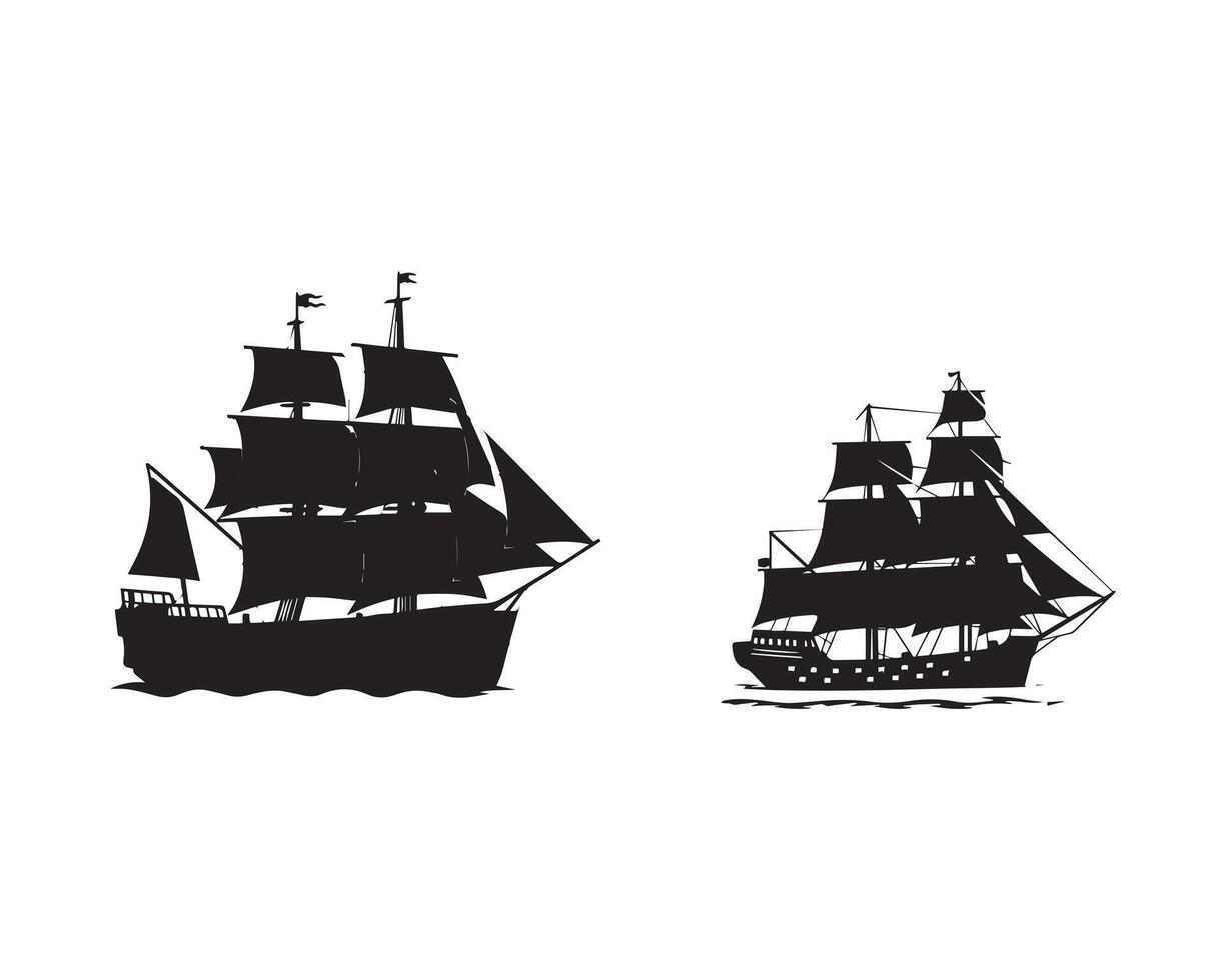 ship silhouette icon graphic logo design vector