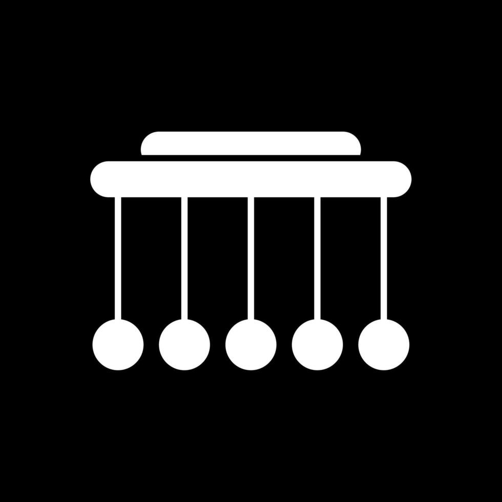 Pendulum Glyph Inverted Icon vector