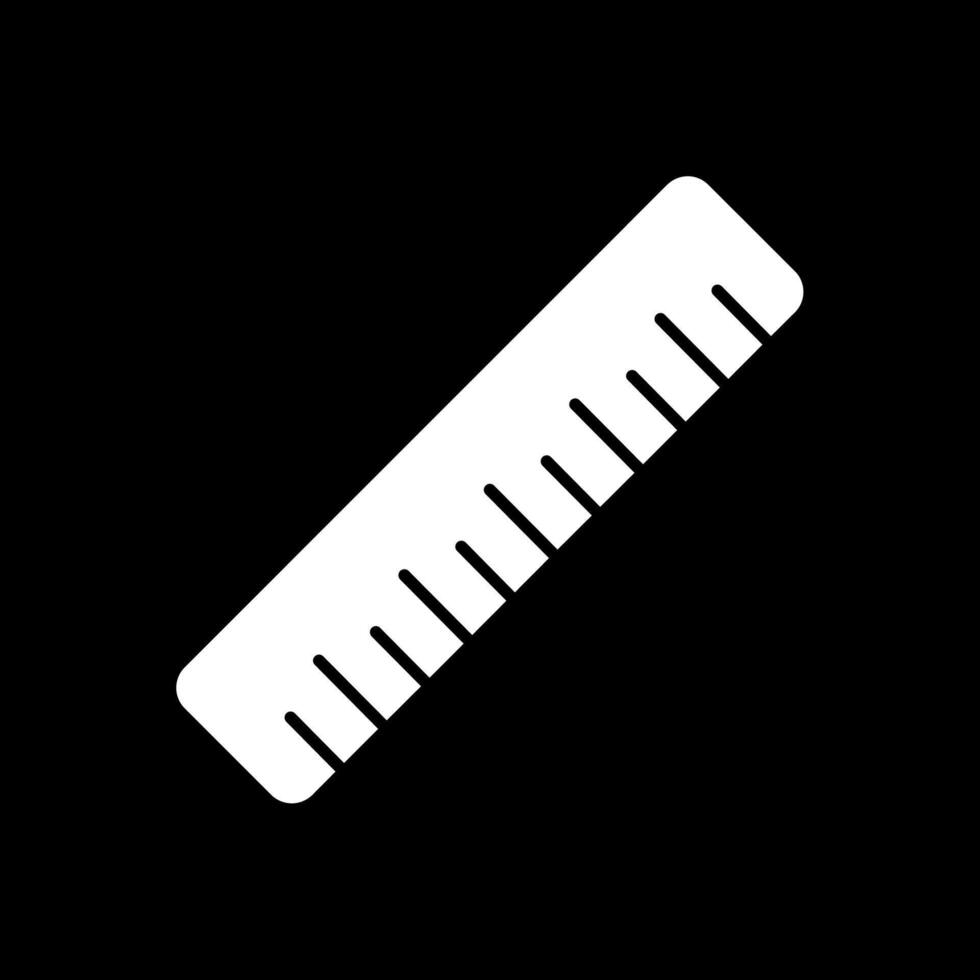 Ruler Glyph Inverted Icon vector