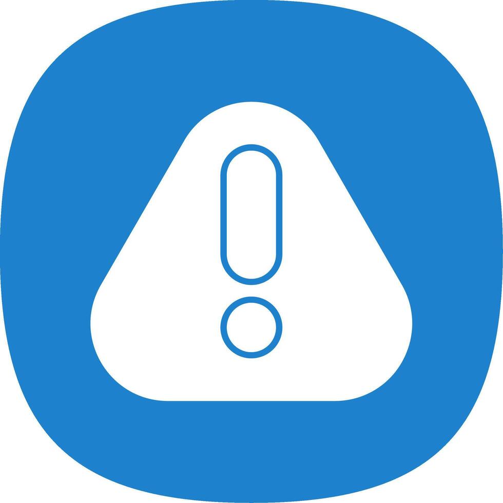 Error Glyph Curve Icon vector