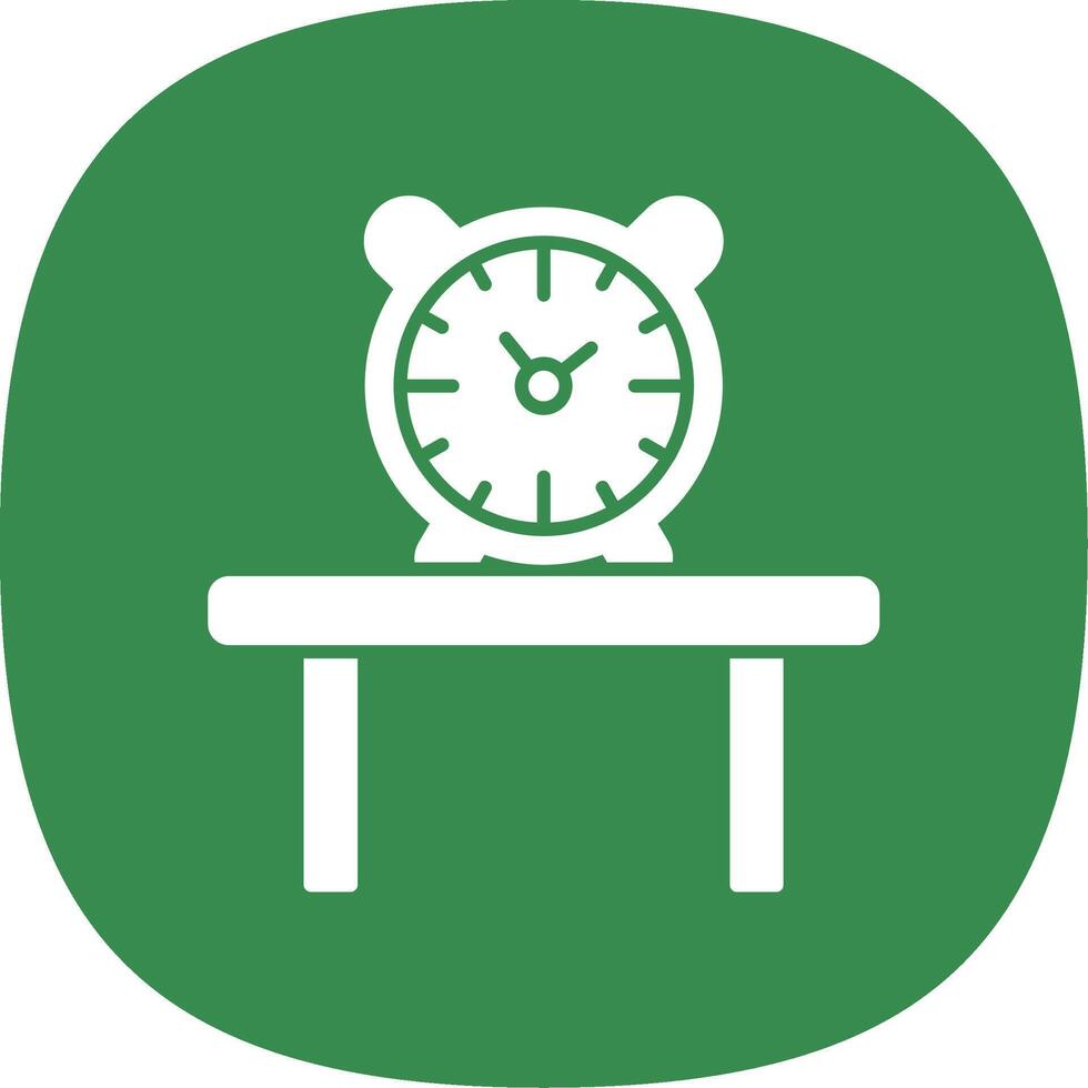 Table Watch Glyph Curve Icon vector