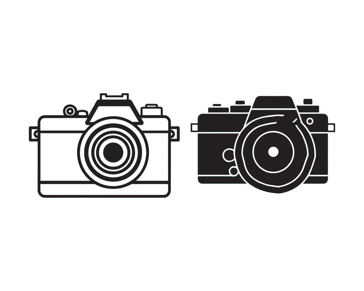 camera silhouette icon graphic logo design vector