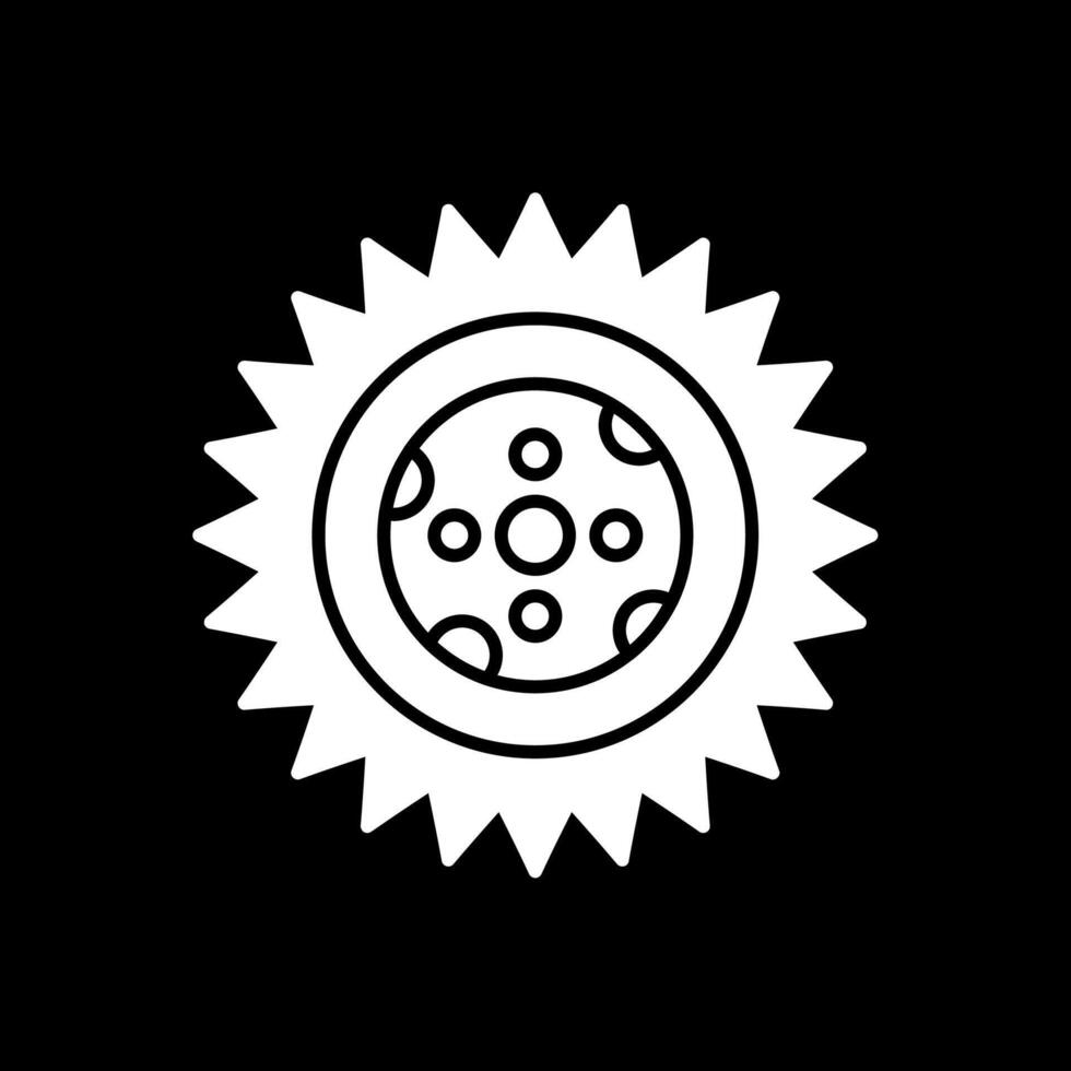 Moon Glyph Inverted Icon vector