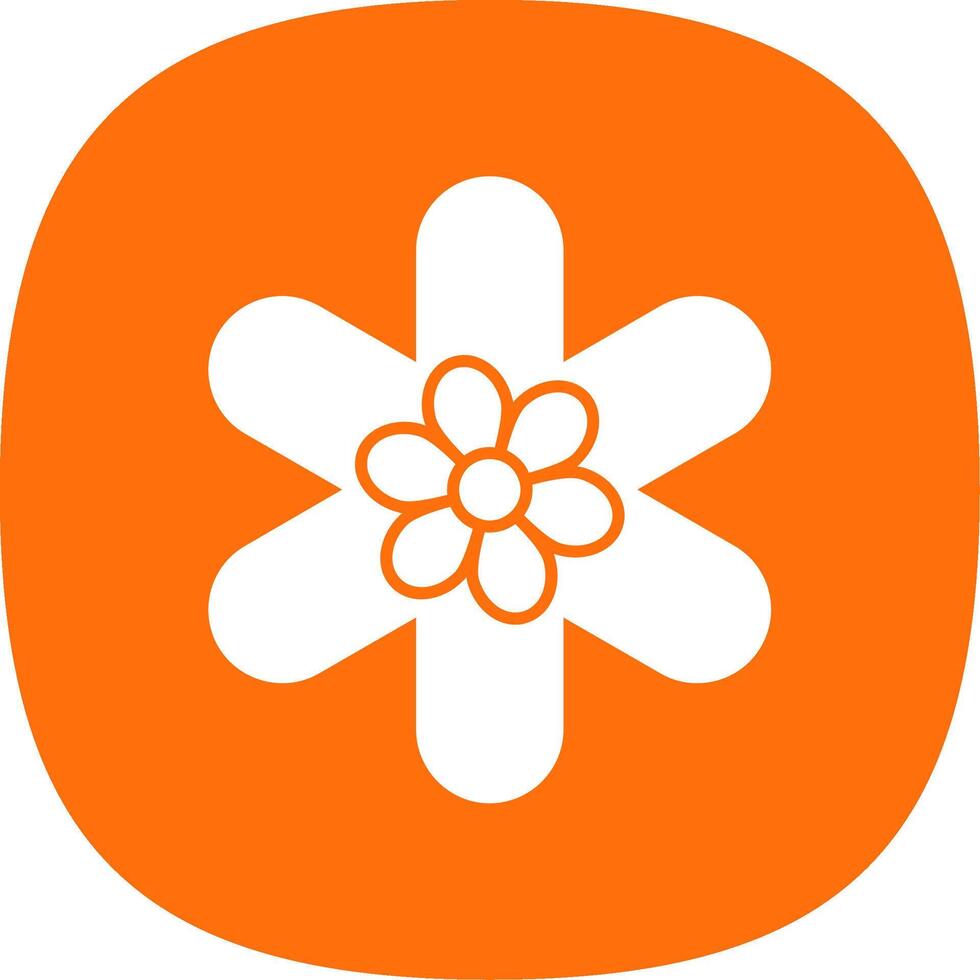 Gallardia Glyph Curve Icon vector
