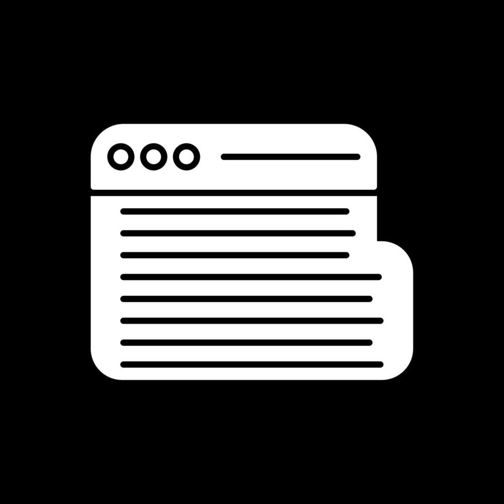 Web Glyph Inverted Icon vector