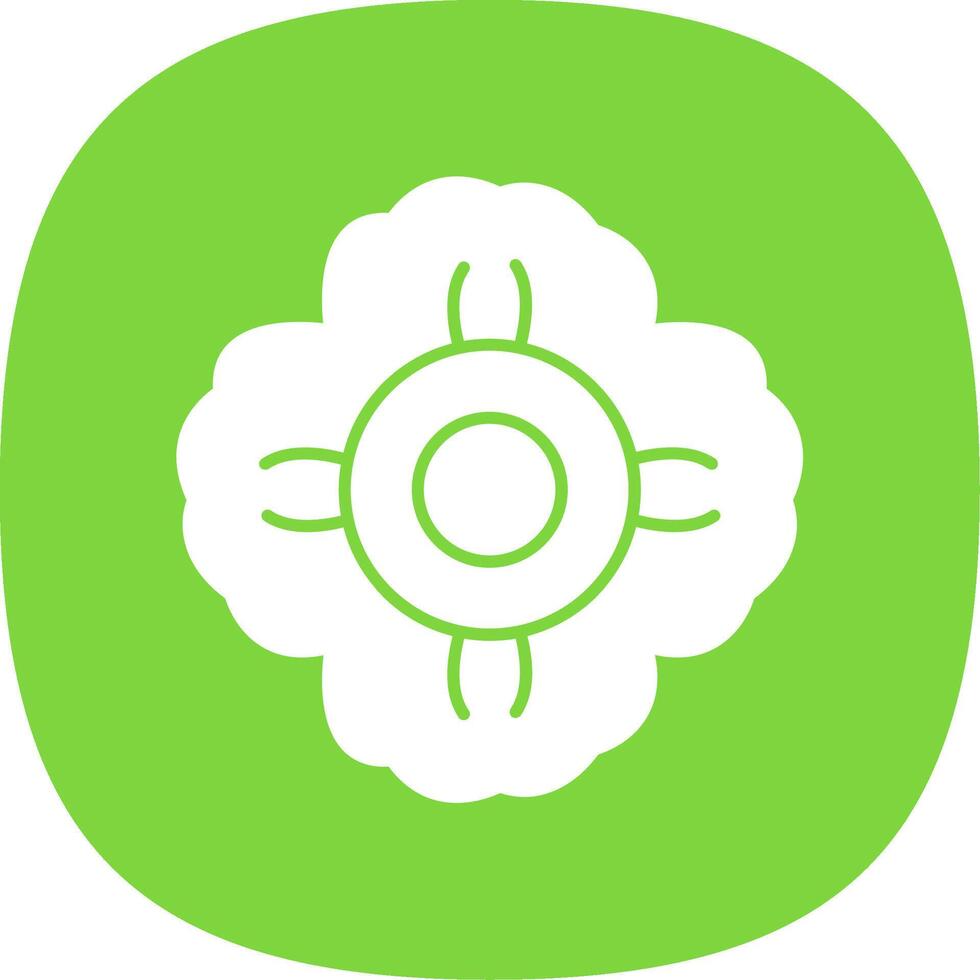 Mallow Glyph Curve Icon vector
