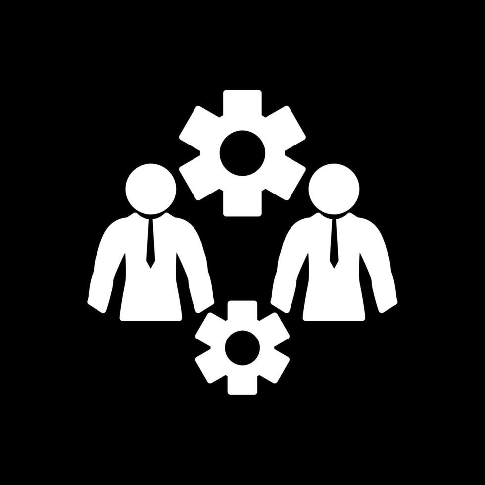 Business People Glyph Inverted Icon vector