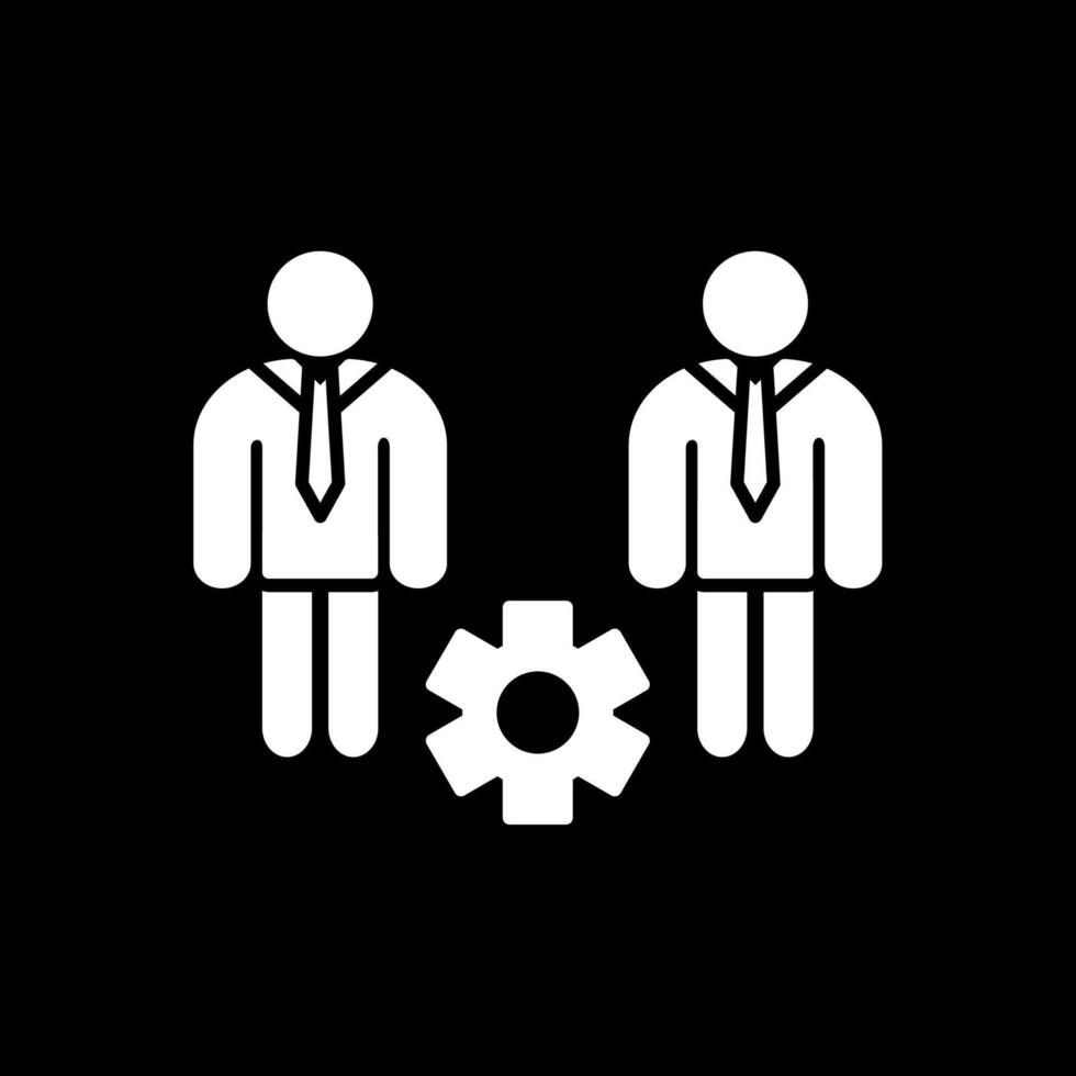 Business People Glyph Inverted Icon vector