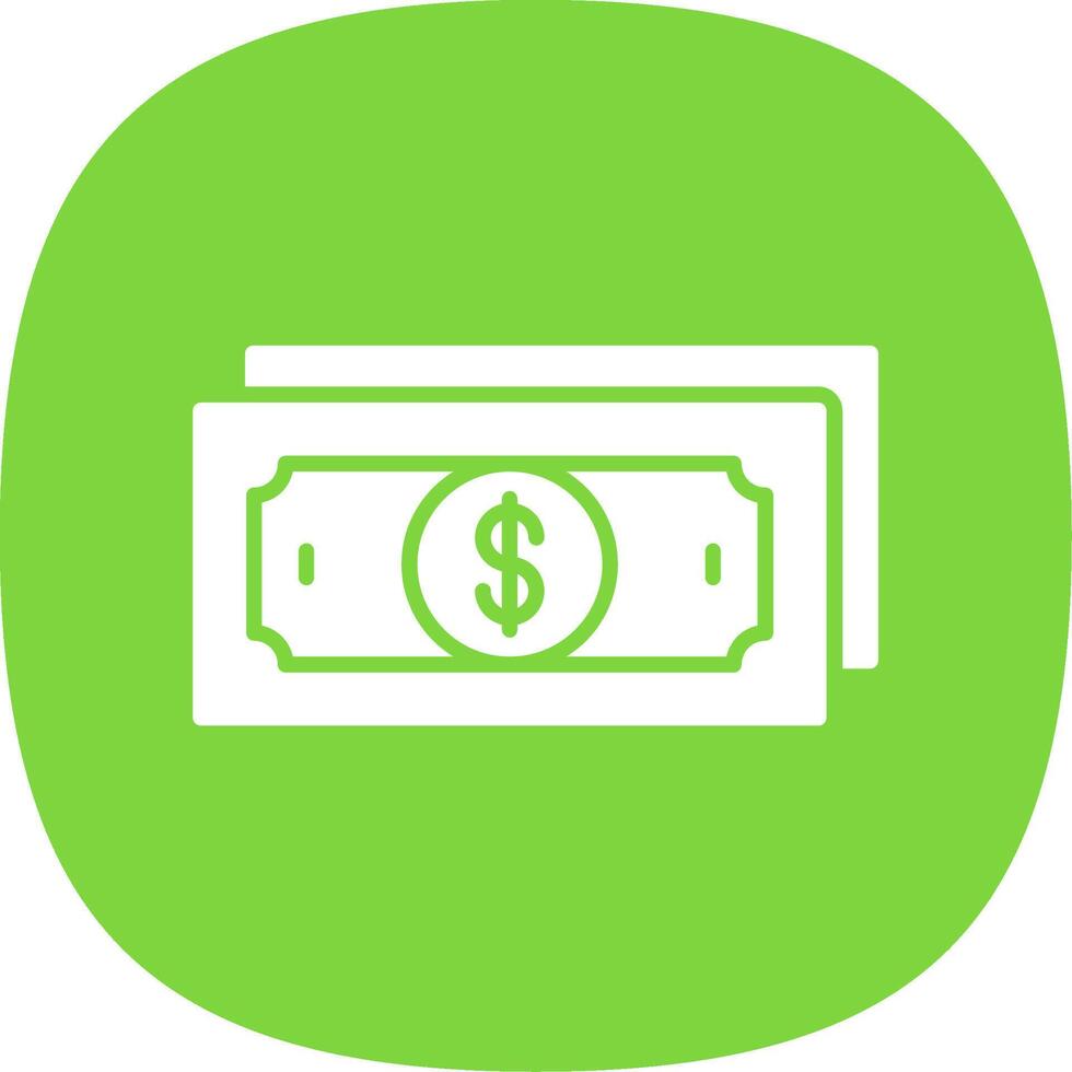 Money Glyph Curve Icon vector