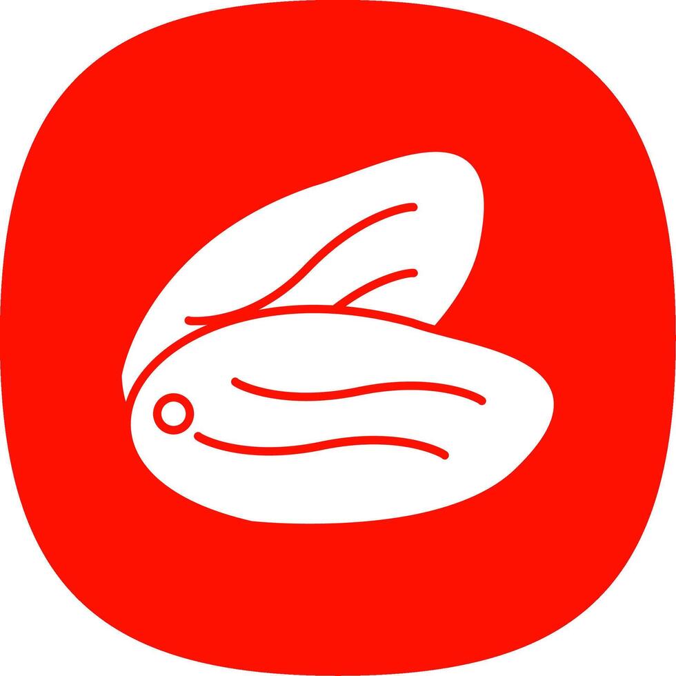 Dates Glyph Curve Icon vector