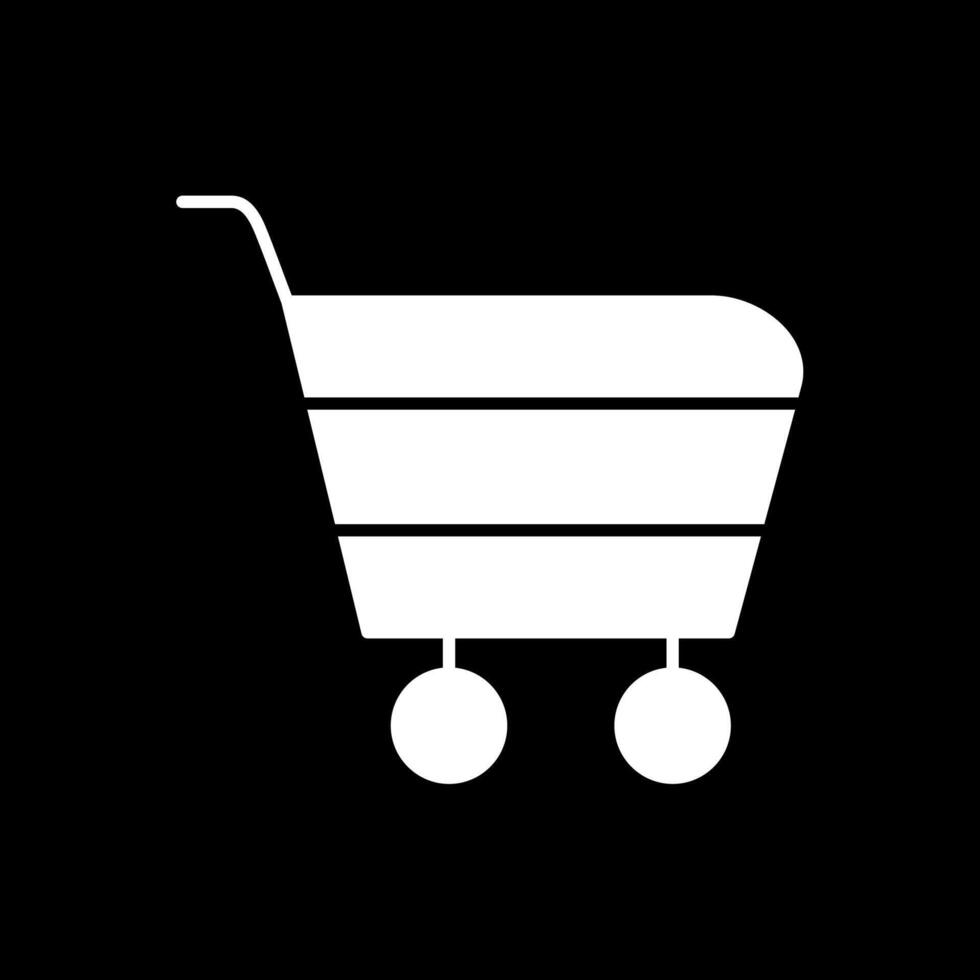 Cart Glyph Inverted Icon vector