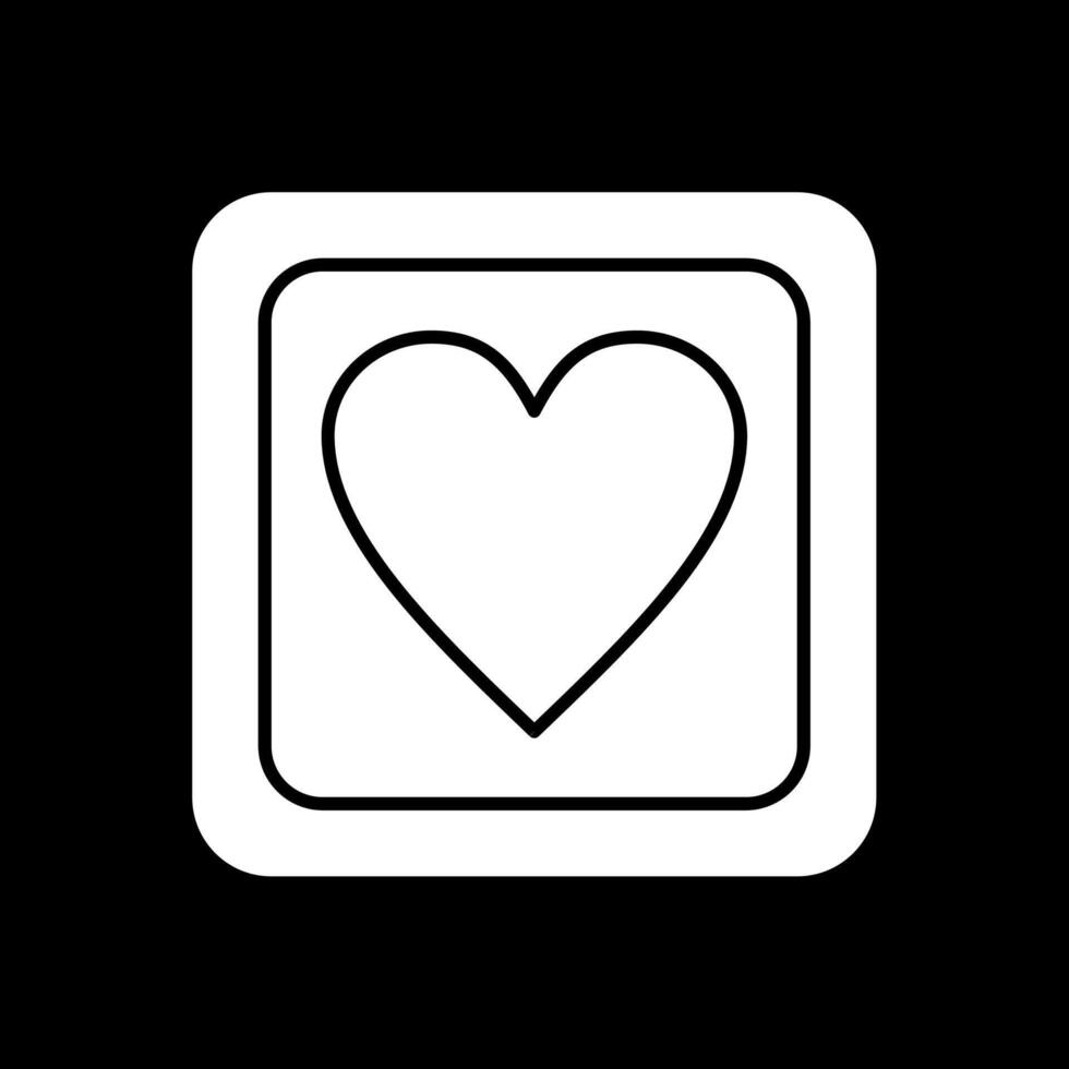 Favorite Glyph Inverted Icon vector