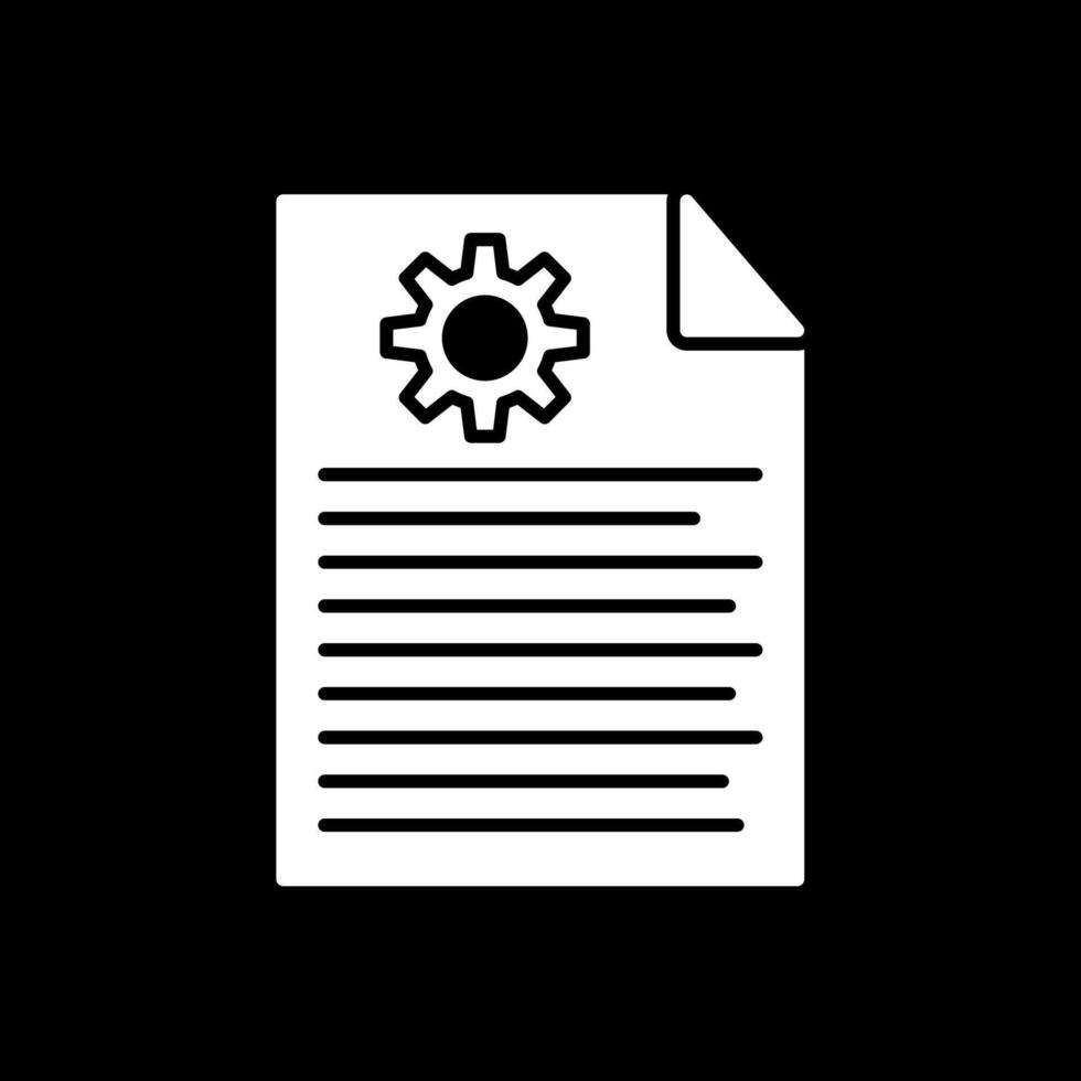 Report Glyph Inverted Icon vector
