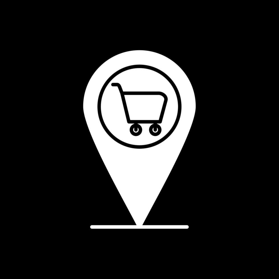 Pin Glyph Inverted Icon vector