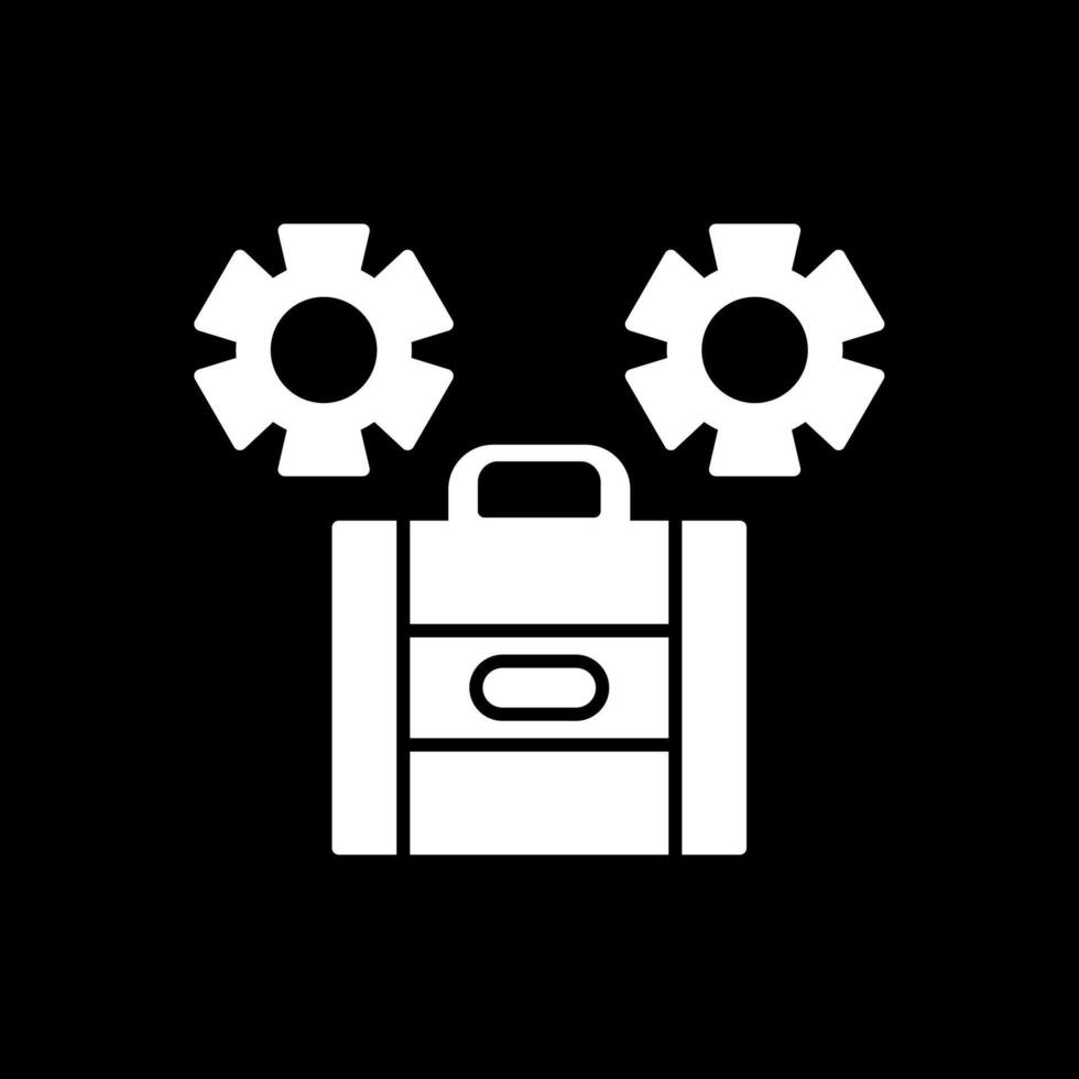 Management Glyph Inverted Icon vector