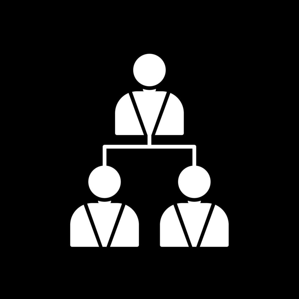 Hierarchy Glyph Inverted Icon vector