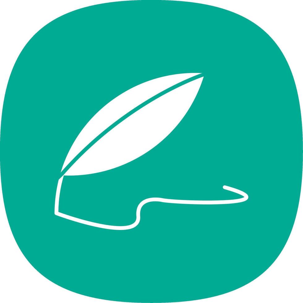 Quill Glyph Curve Icon vector