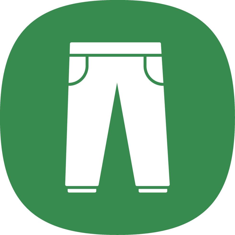 Trousers Glyph Curve Icon vector
