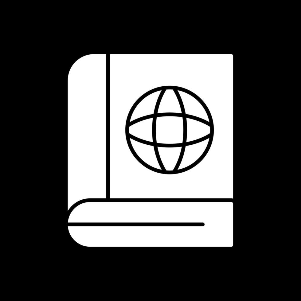 Encyclopedia Glyph Inverted Icon vector