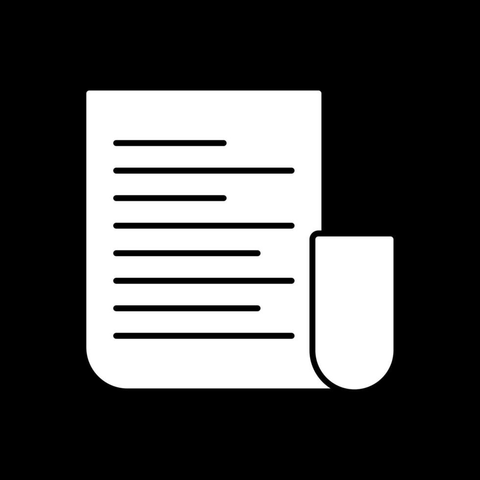 Cv Glyph Inverted Icon vector