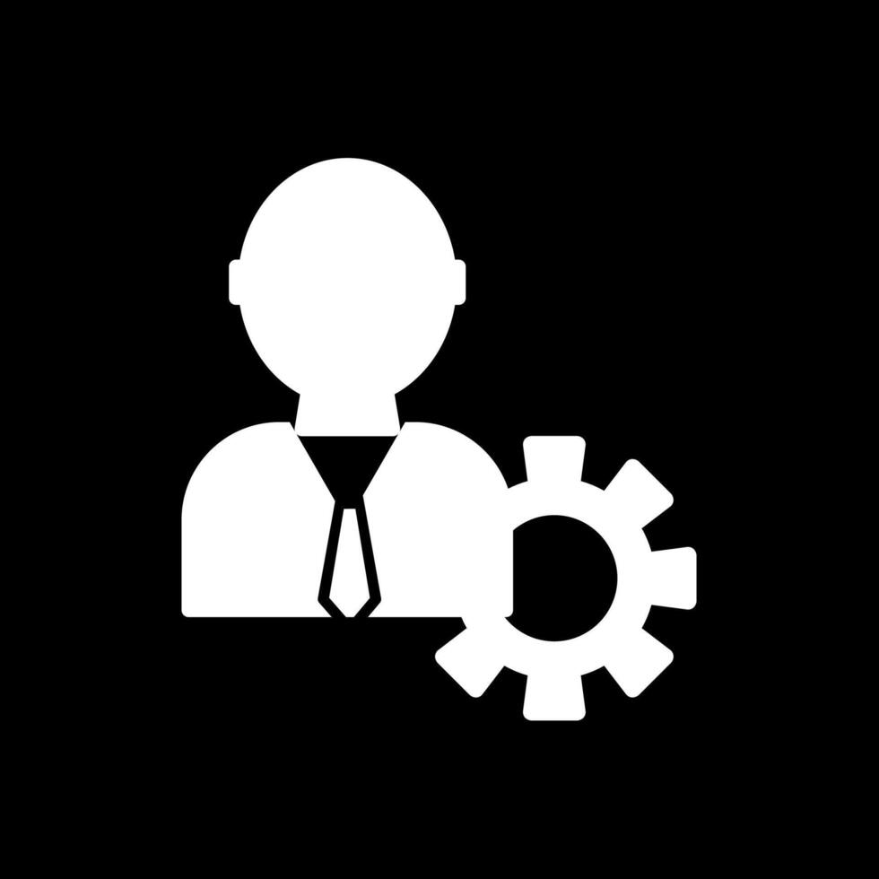 Administrator Glyph Inverted Icon vector