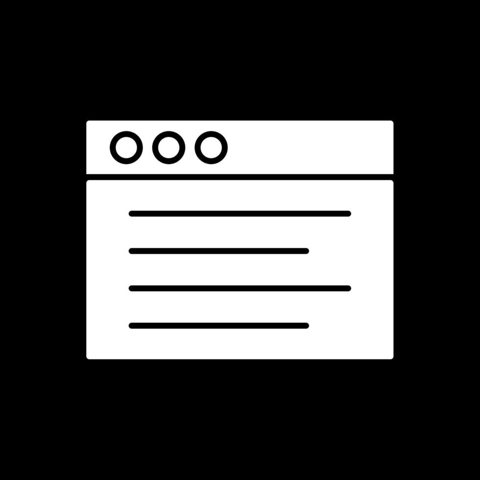 Online Learning Glyph Inverted Icon vector