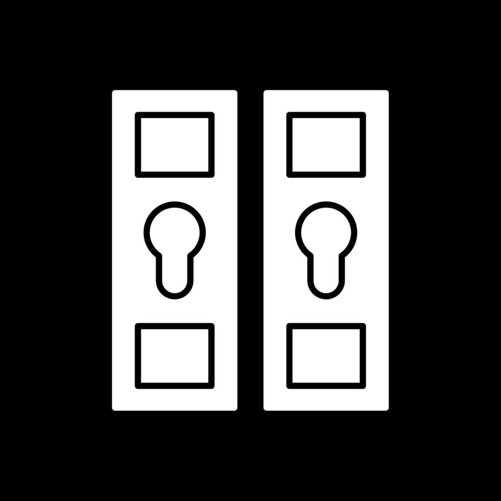 Locker Glyph Inverted Icon vector