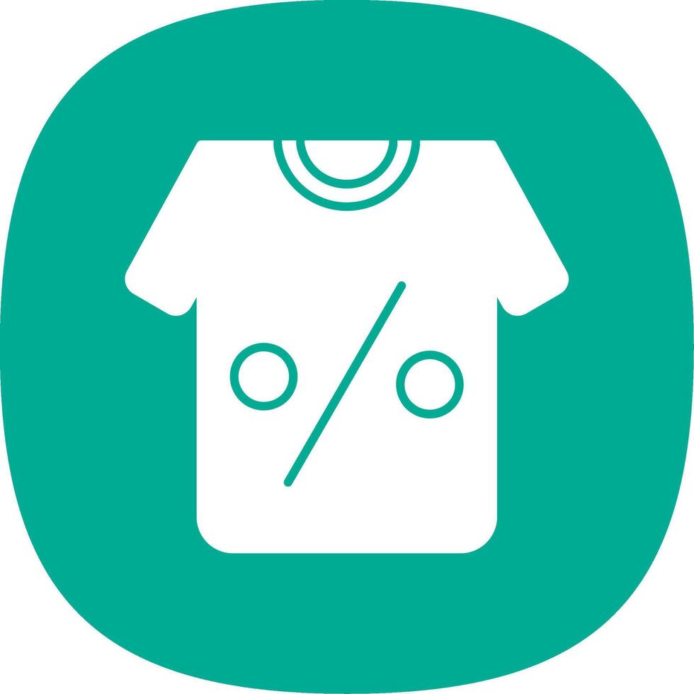 Tshirt Glyph Curve Icon vector