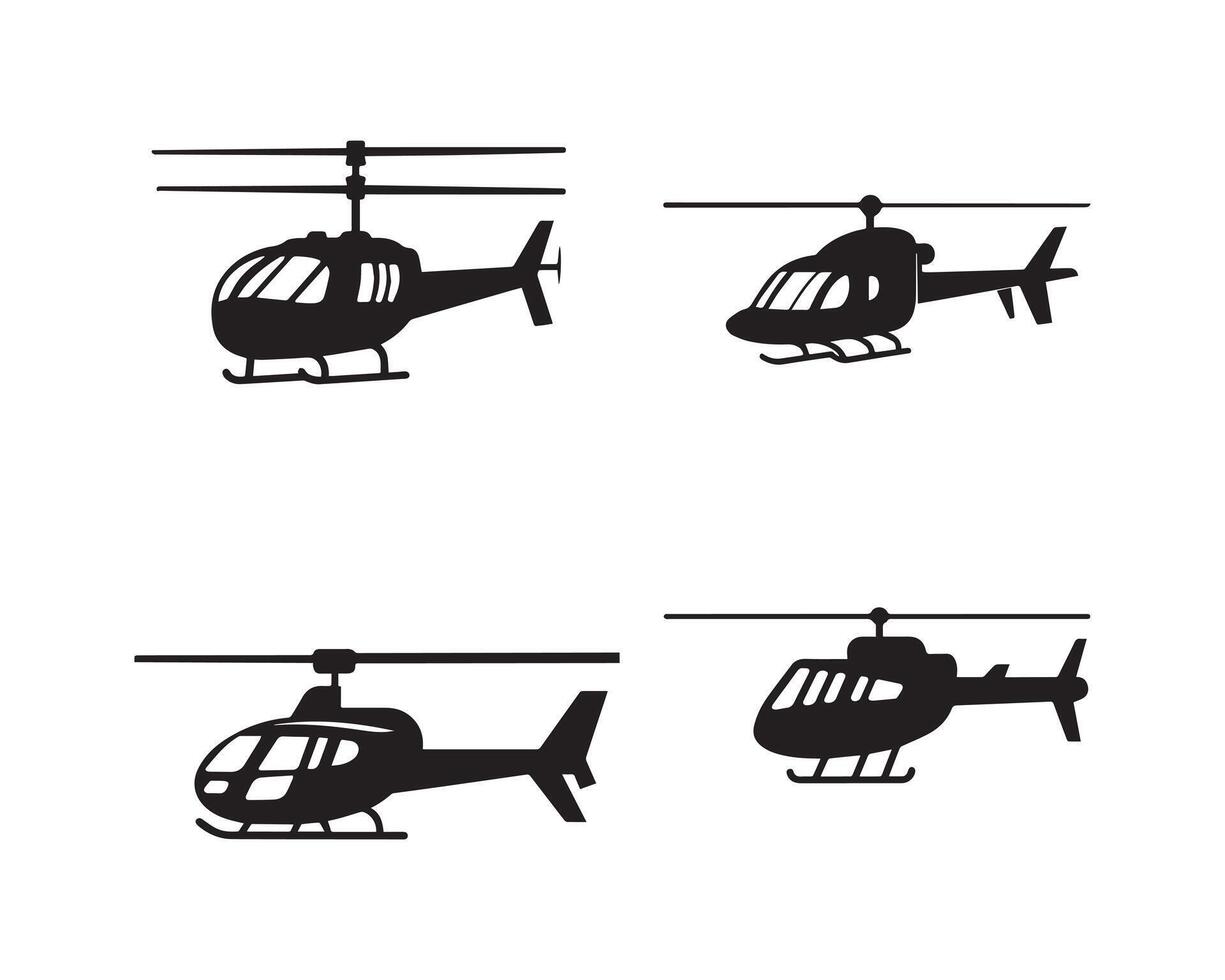 helicopter silhouette icon graphic logo design vector