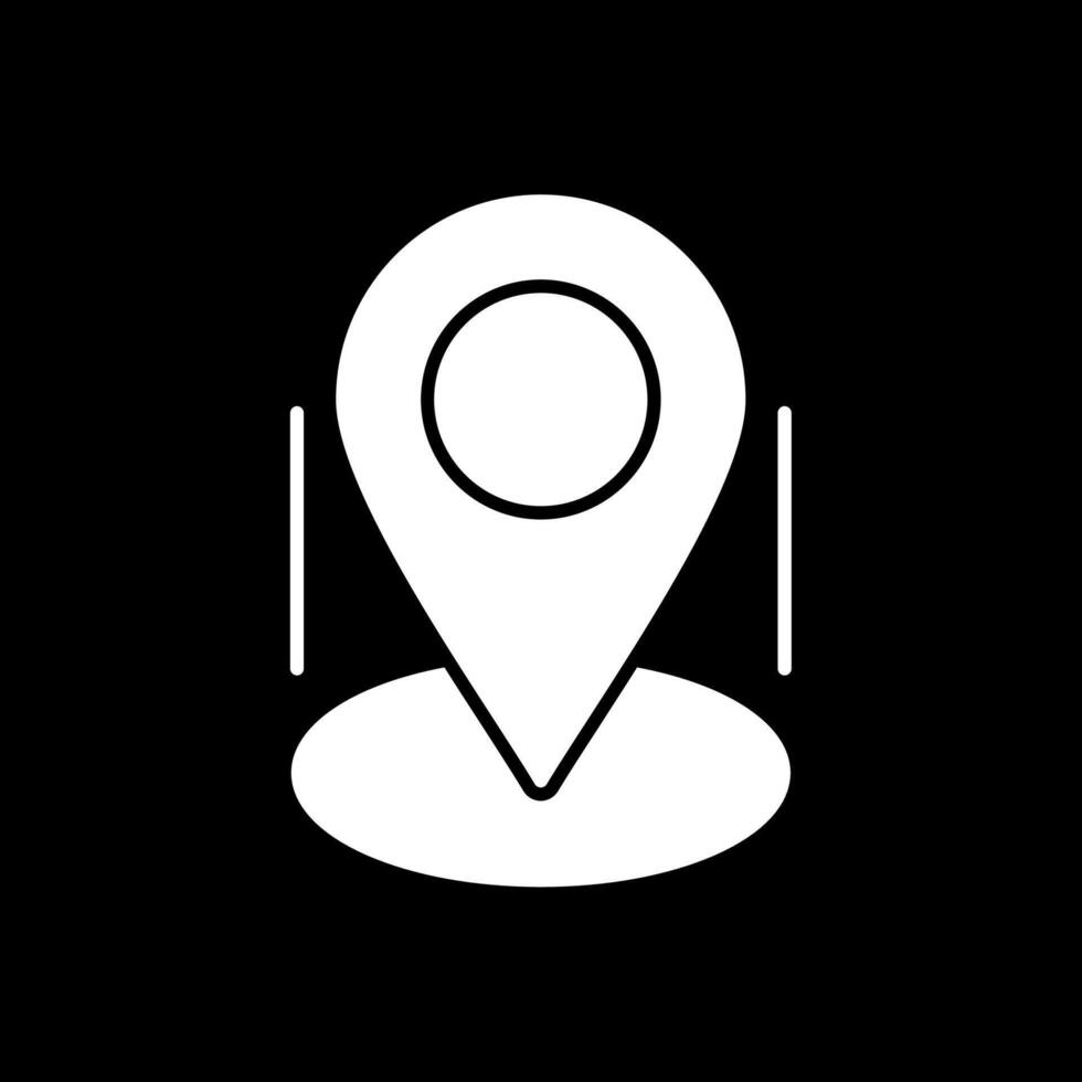 Pin Glyph Inverted Icon vector