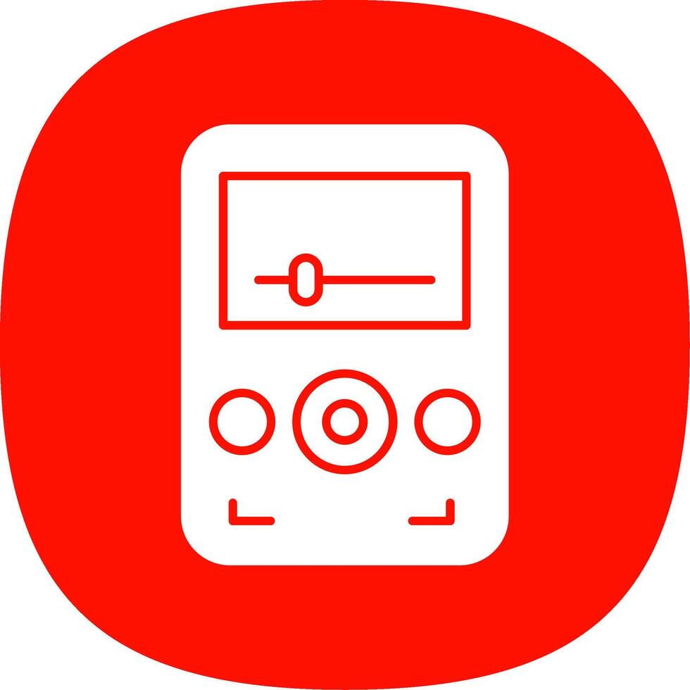 Audio Player Glyph Curve Icon vector