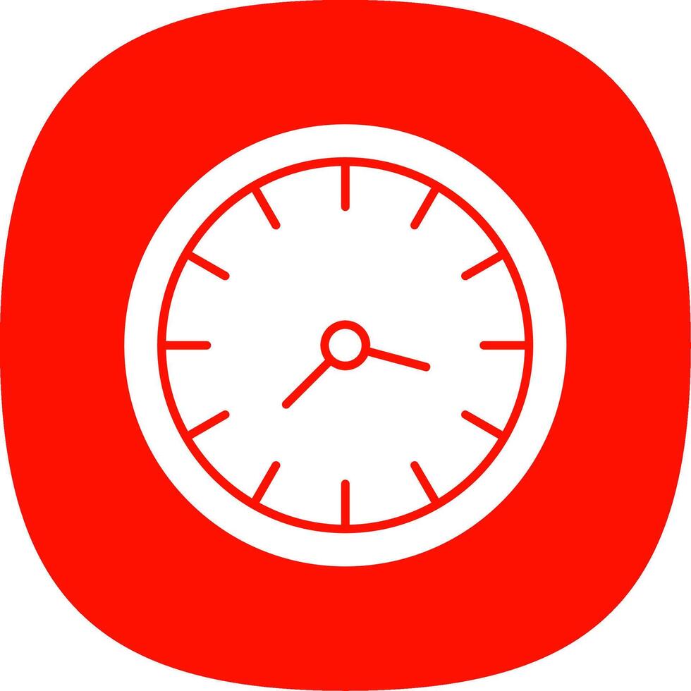 Clock Glyph Curve Icon vector