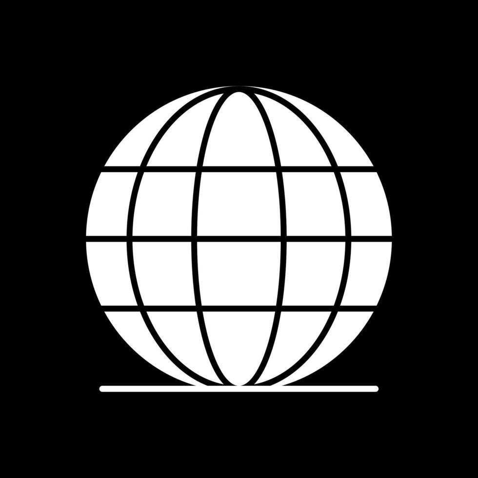 Worldwide Glyph Inverted Icon vector