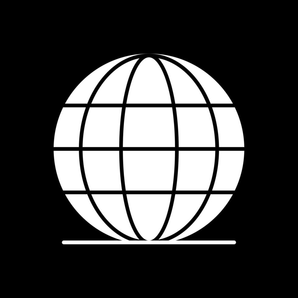 Worldwide Glyph Inverted Icon vector