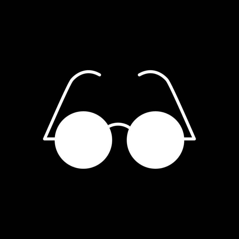 Eyeglasses Glyph Inverted Icon vector