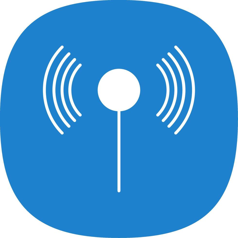 Wifi Glyph Curve Icon vector