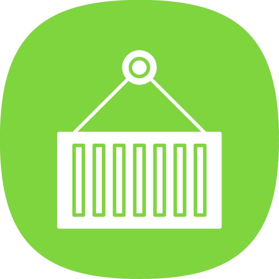 Container Glyph Curve Icon vector