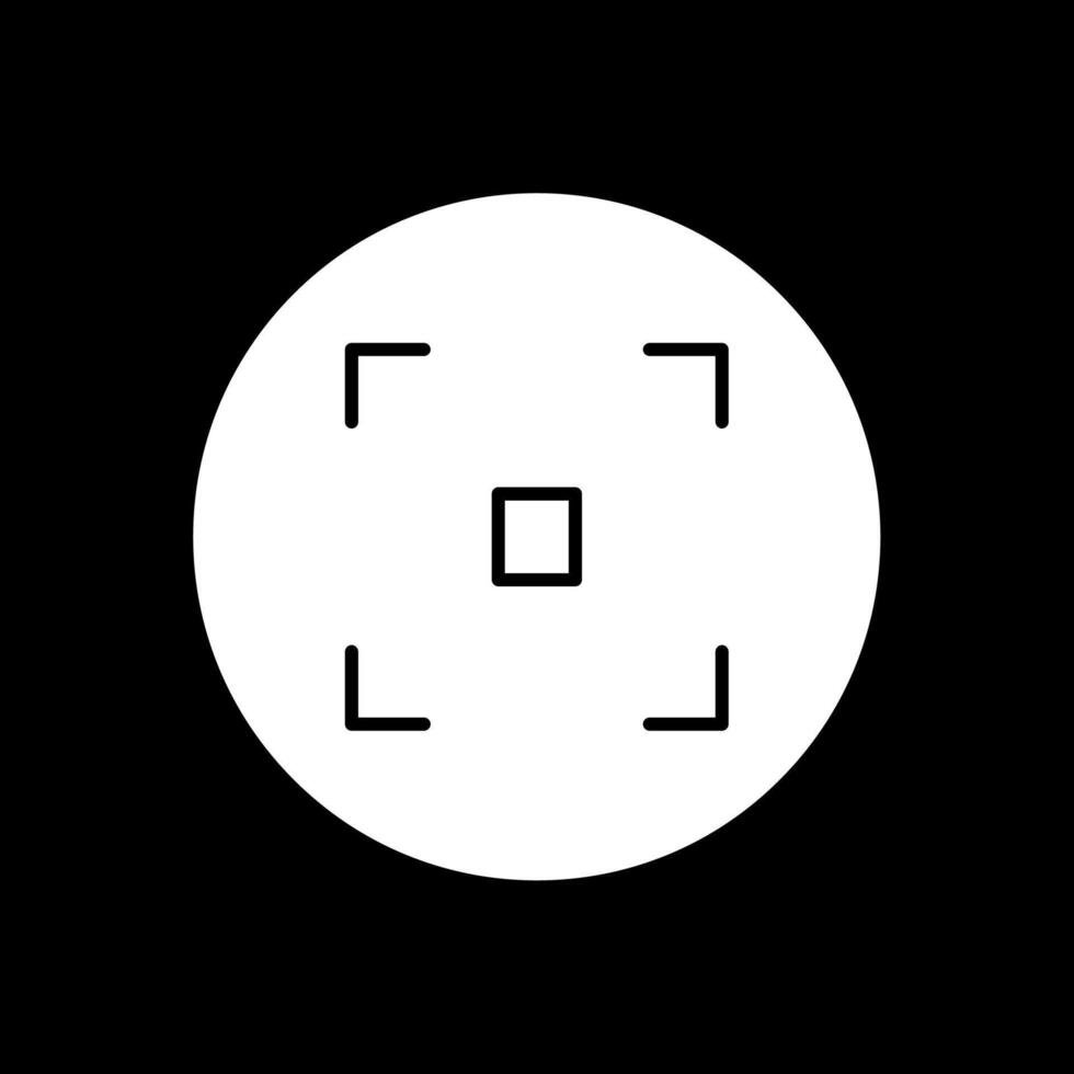 Focus Glyph Inverted Icon vector