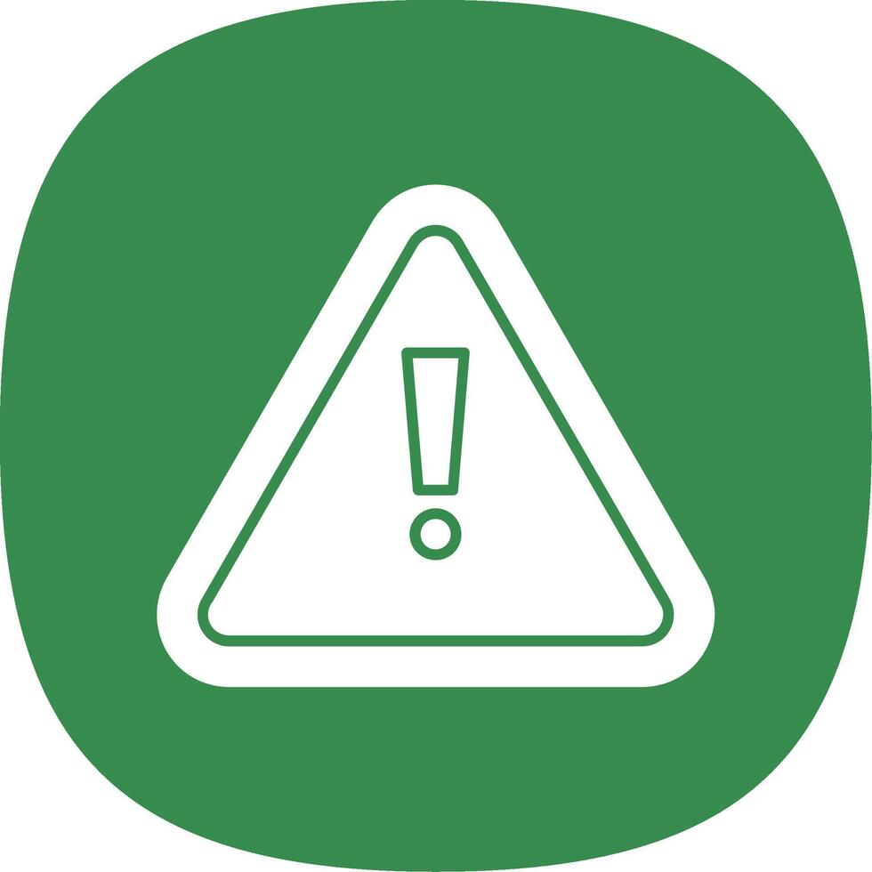 Alert Glyph Curve Icon vector