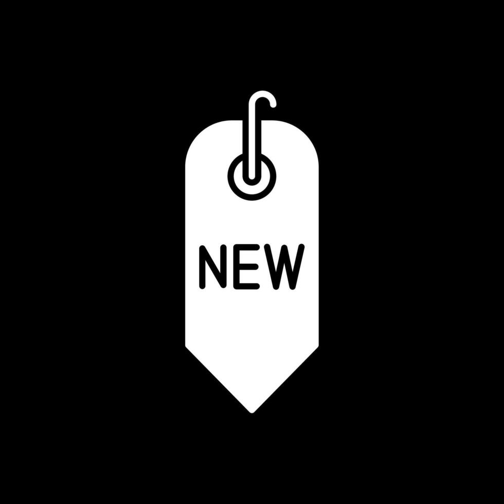 New Glyph Inverted Icon vector