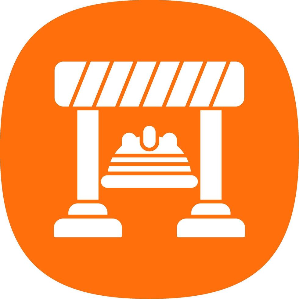 Barrier Glyph Curve Icon vector