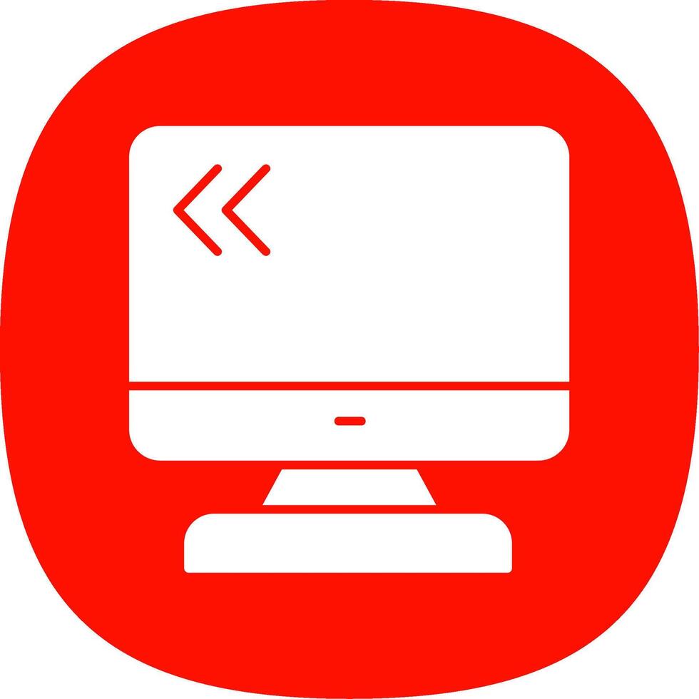 Monitors Glyph Curve Icon vector