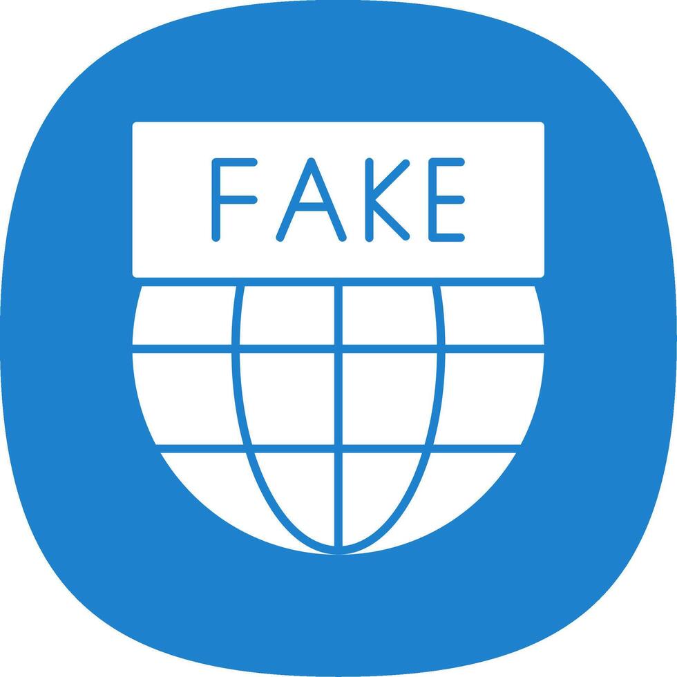 Fake News Glyph Curve Icon vector