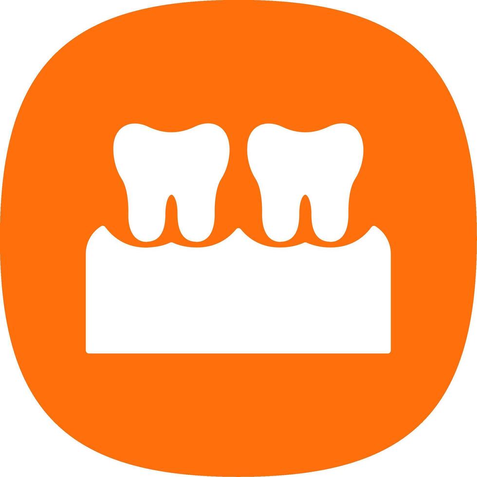 Gum Glyph Curve Icon vector
