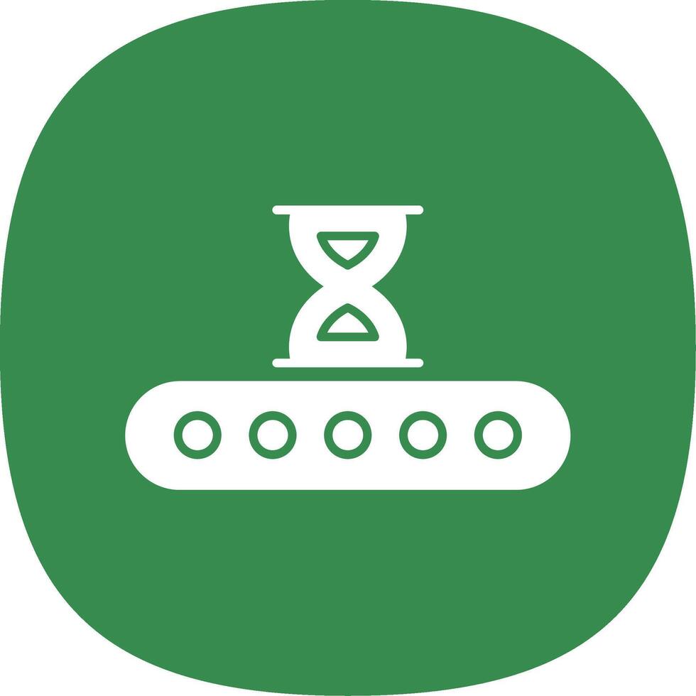 Waiting Glyph Curve Icon vector