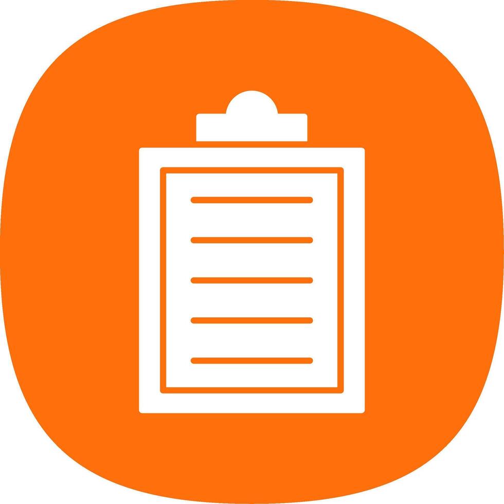 Clipboard Glyph Curve Icon vector