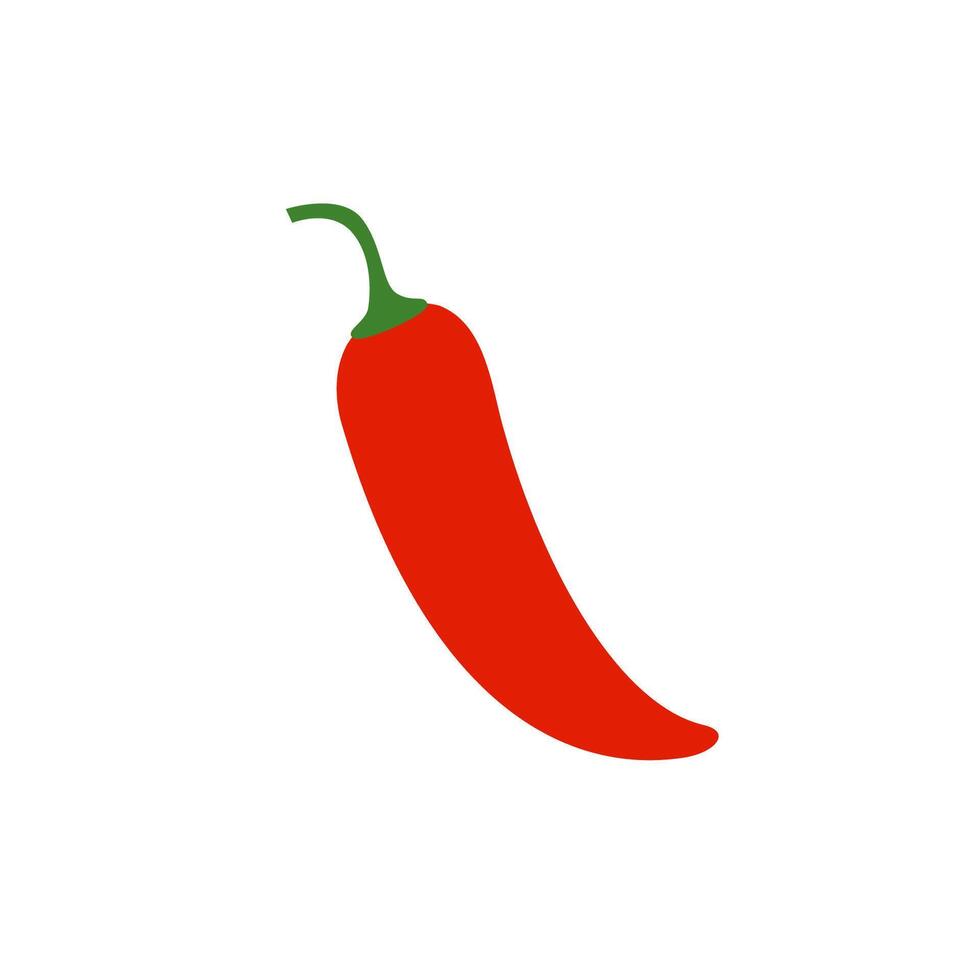 rojo chile pimienta icono. plano ilustración aislado en blanco antecedentes. vector