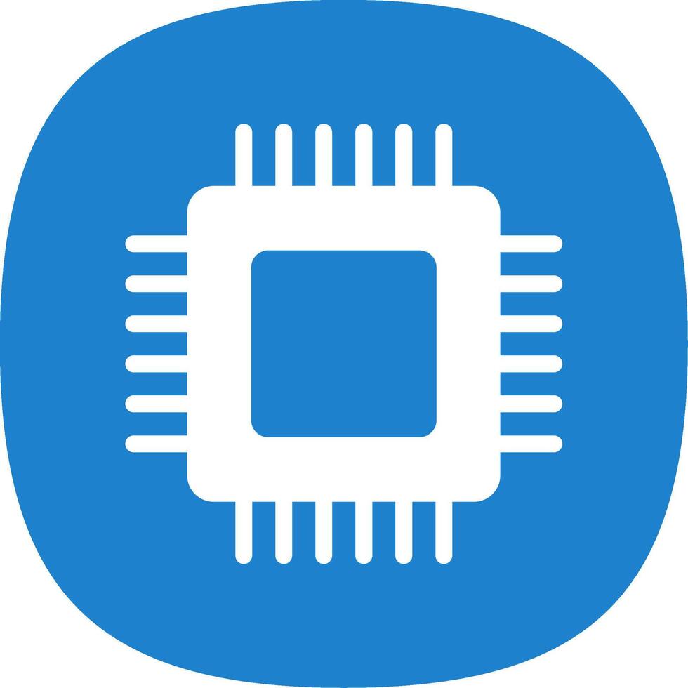 Circuit Board Glyph Curve Icon vector