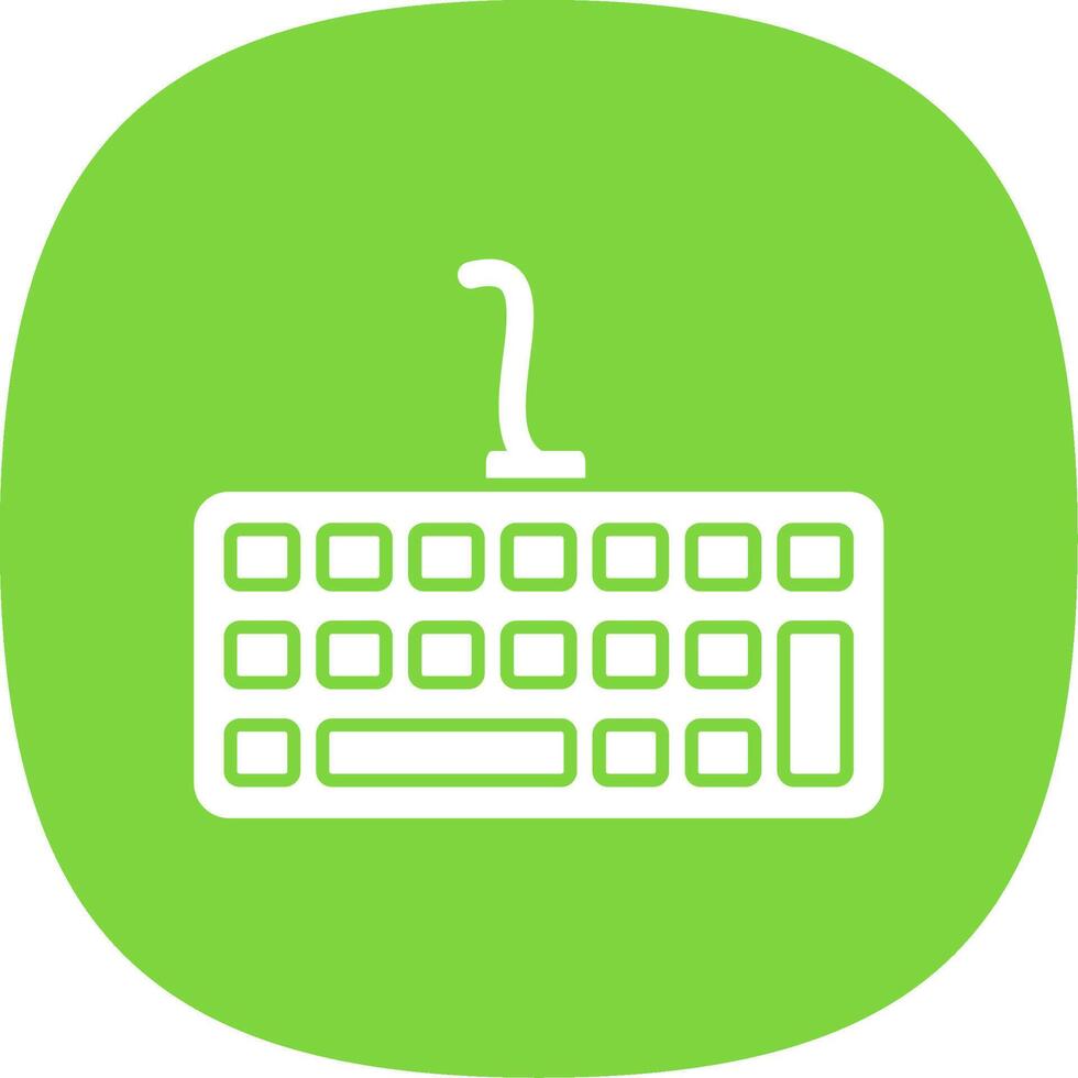 Keyboard Glyph Curve Icon vector